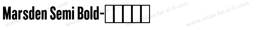 Marsden Semi Bold字体转换